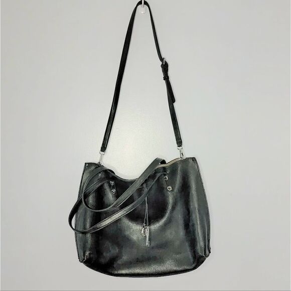 Calvin Klein Handbags - Calvin Klein shoulder tote purse handbag black with small tote inside NWOT